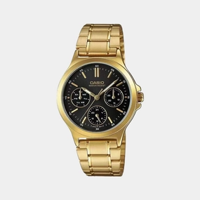 Enticer Women Gold Chronograph Stainless Steel Watch A1914 - LTP-V300G-1AUDF A1914