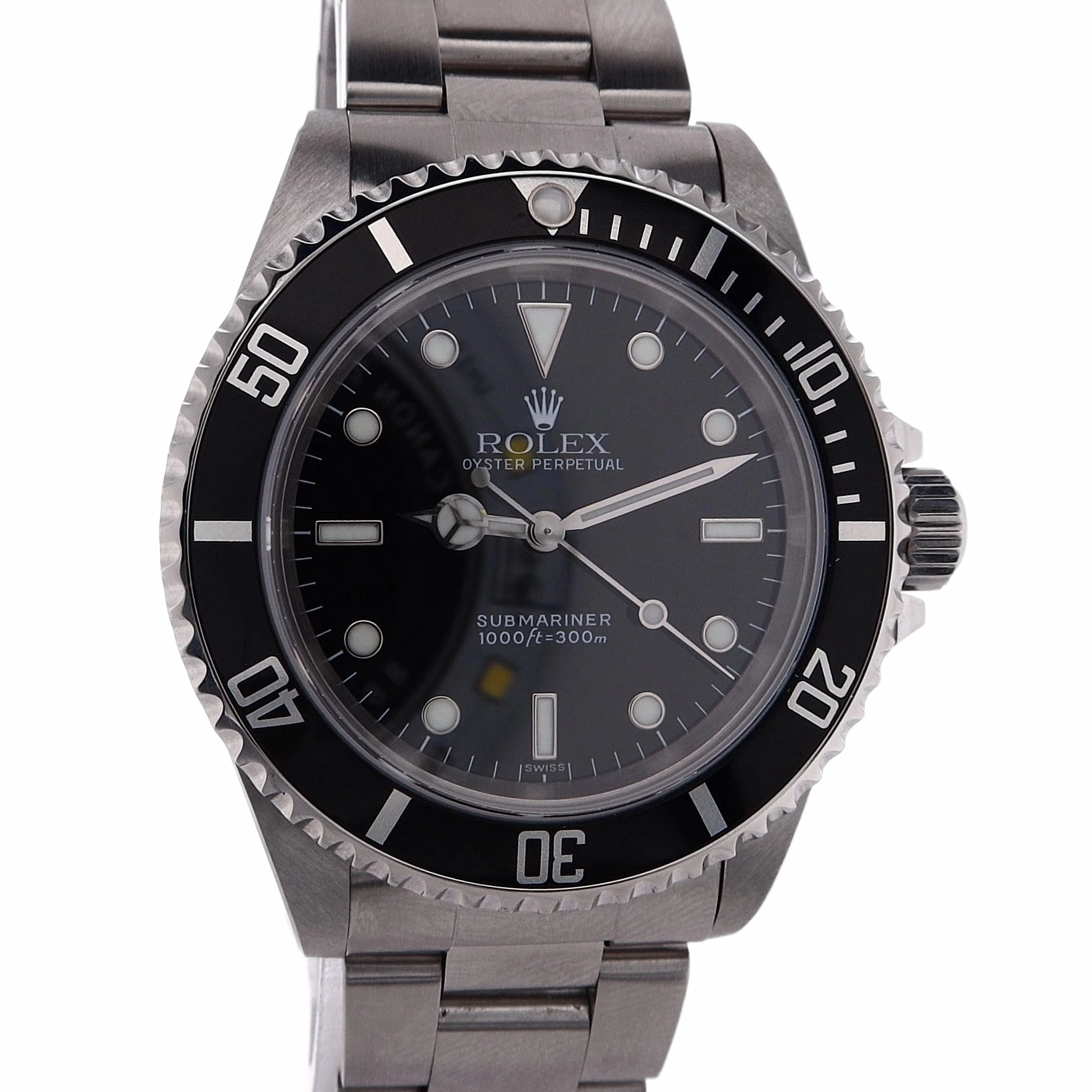 Estate Rolex Gents Stainless Steel Oyster Perpetual Submariner Black Dial 14060 C.1999