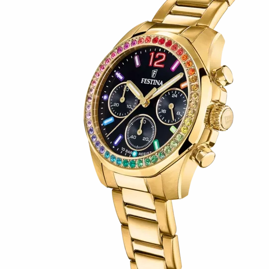 Festina Black Dial Stainless Steel Strap Women's Watch F20609/3