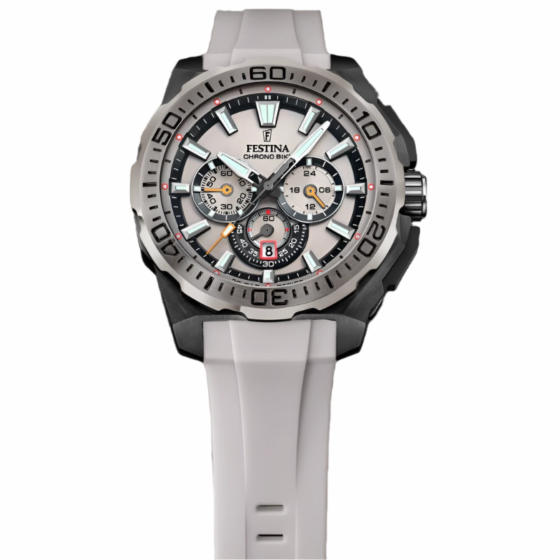 Festina Chrono Bike Grey Rubber Strap Watch f20726/1