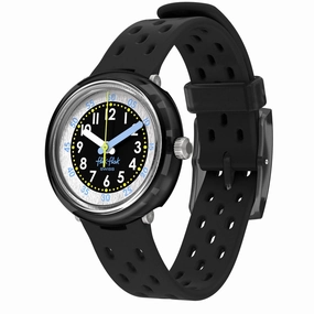 Flik Flak Fizz in Black Bubbly Hours Kids Watch FCNP001