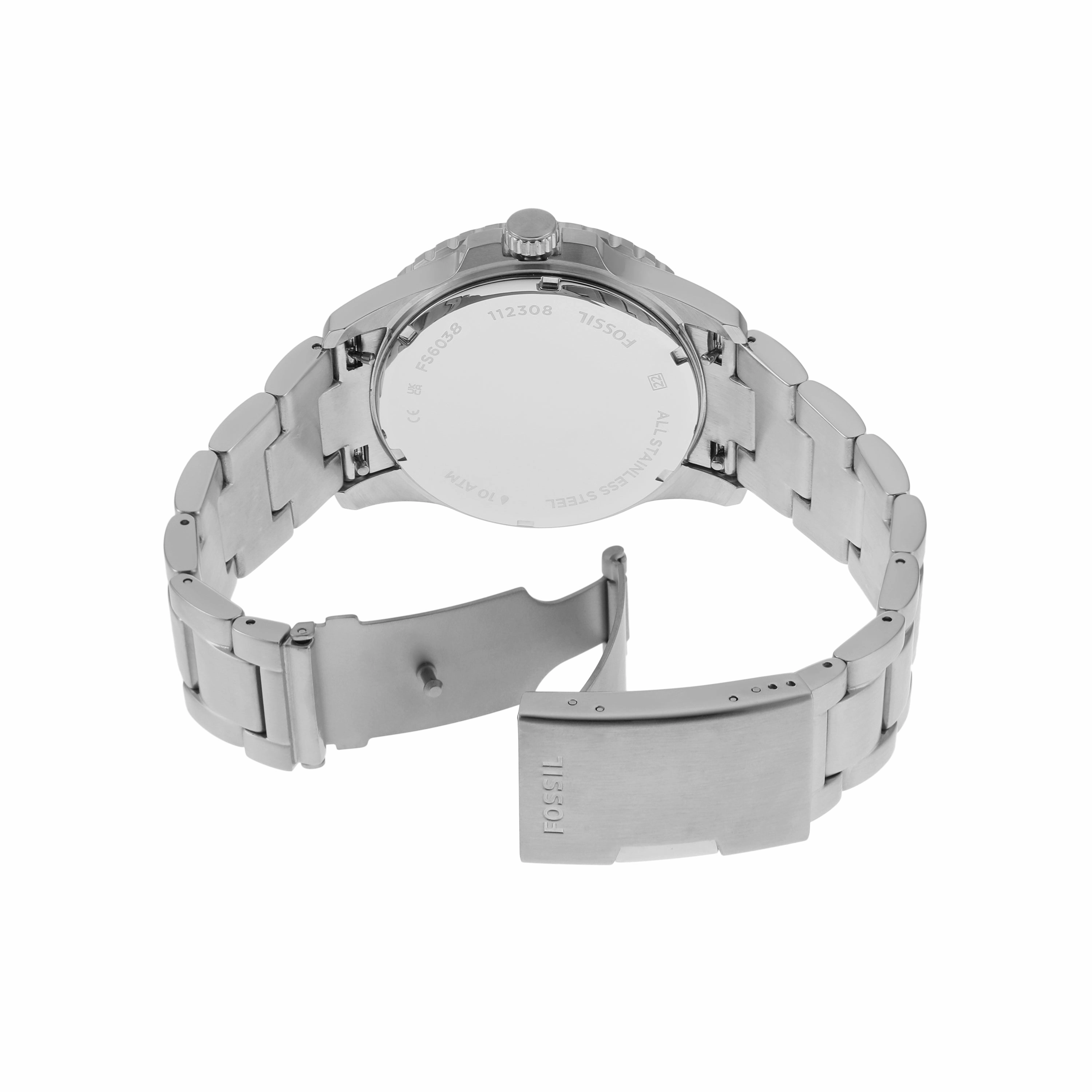 Fossil Blue Dial  Stainless Steel Men's Watch FS6038