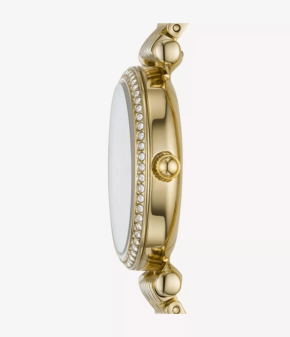 Fossil Carlie Mini Three-Hand Gold-Tone Stainless Steel Watch ES4735
