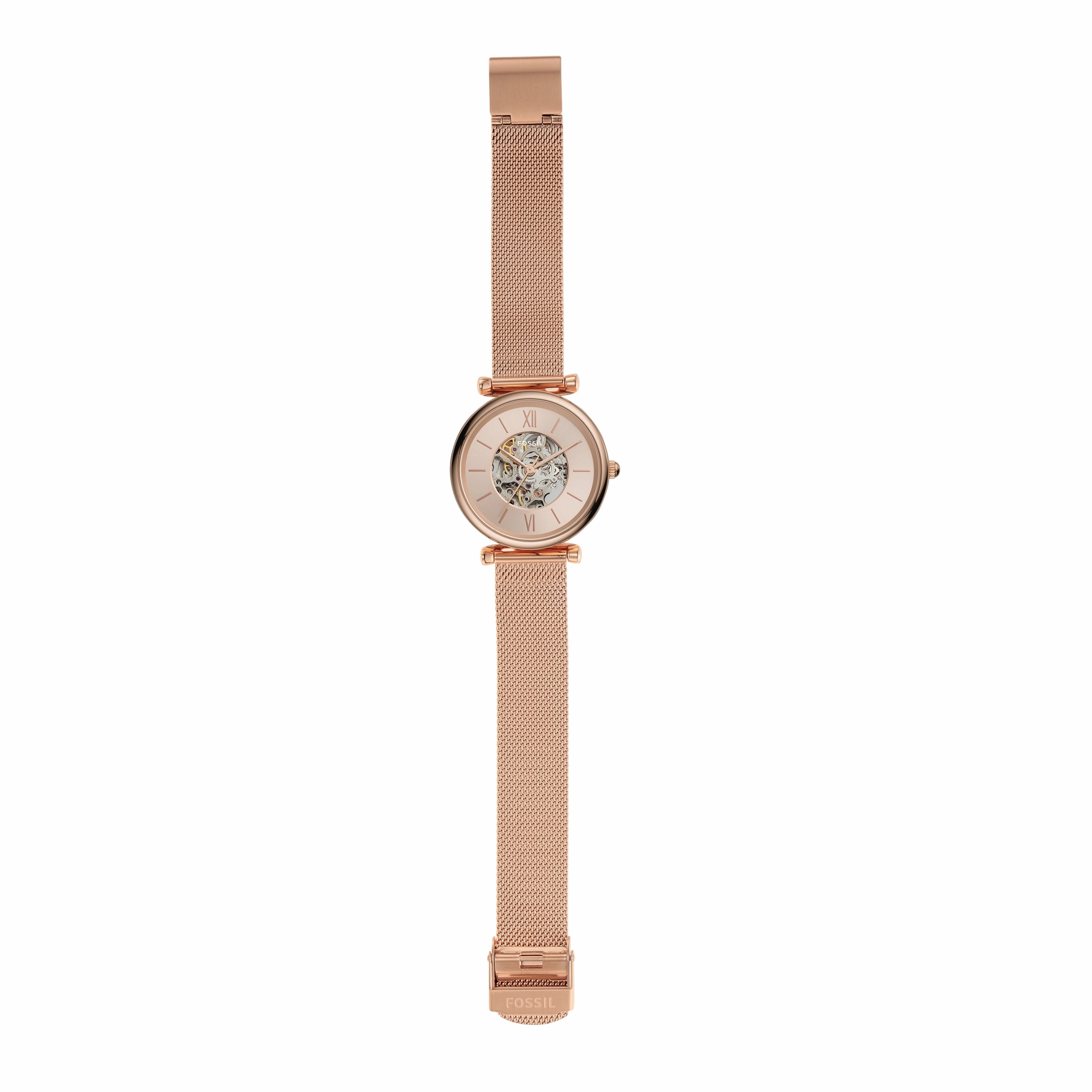 Fossil Carlie Rose Gold-Tone Stainless Steel Automatic Watch ME3175