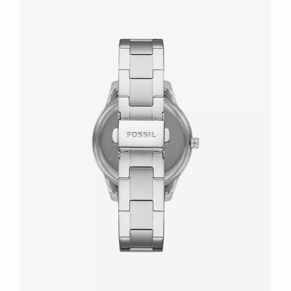 Fossil Chronograph Silver Dial Stainless Steel Strap Women Watch ES5108P