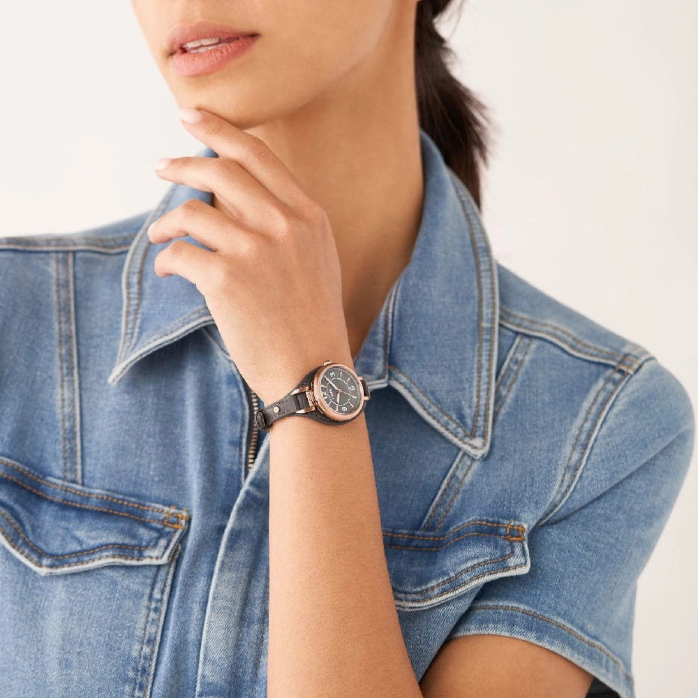 FOSSIL ES5212P LEATHER WOMEN WATCH