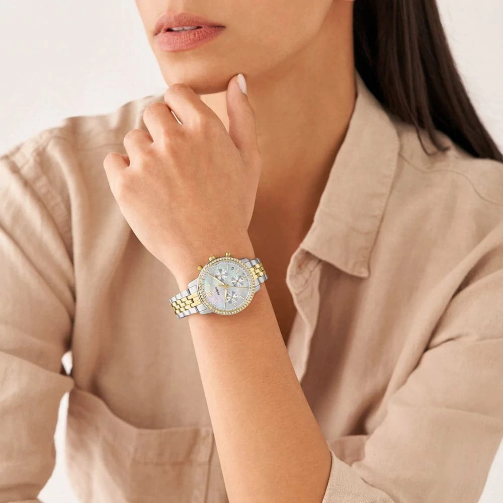 FOSSIL ES5216P STAINLESS STEEL CHRONOGRAPH WOMEN WATCH
