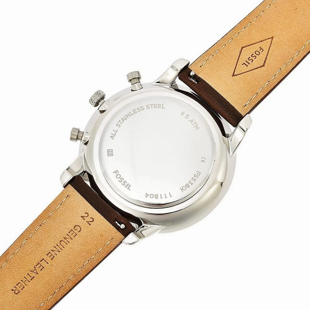 FOSSIL FS5923 BROWN LEATHER MENS WATCH