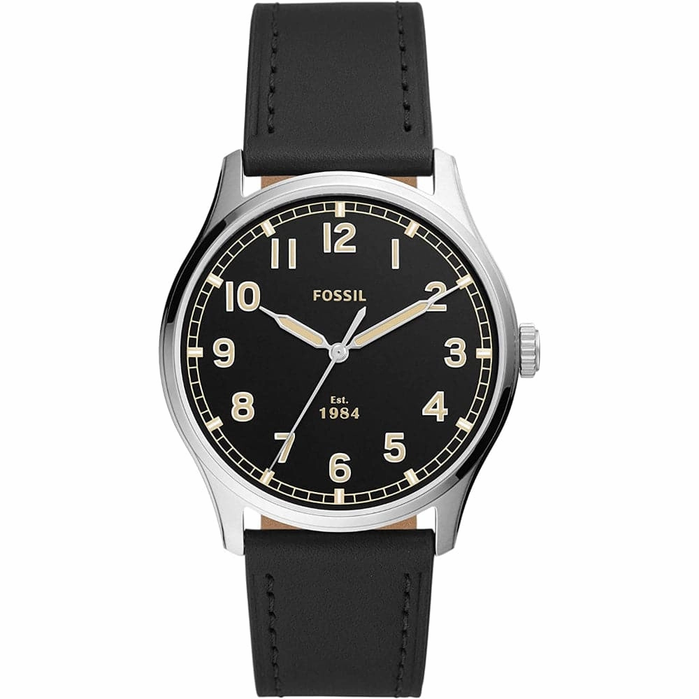 FOSSIL FS5926 BLACK LEATHER MEN WATCH