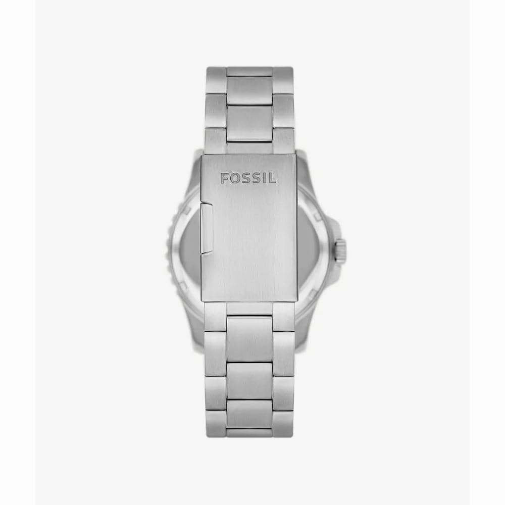 Fossil GMT Black Dial Silver Stainless Steel Strap Men Watch LE1156P