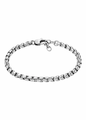 FOSSIL JEWELLERY ALL STACKED UP BOX LINK CHAIN BRACELET JF04562040