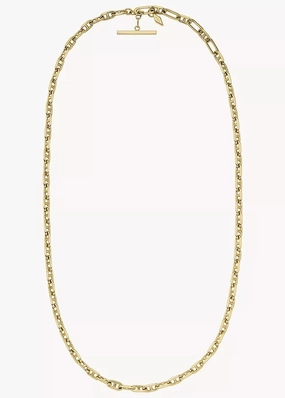 FOSSIL JEWELLERY HERITAGE D-LINK ANCHOR GOLD NECKLACE JA7209710