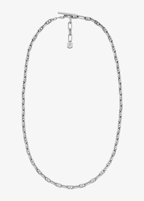 FOSSIL JEWELLERY HERITAGE D-LINK ANCHOR SILVER NECKLACE JA7243040