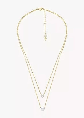 FOSSIL JEWELLERY SADIE TOKENS OF AFFECTION GOLD NECKLACE JF04357998