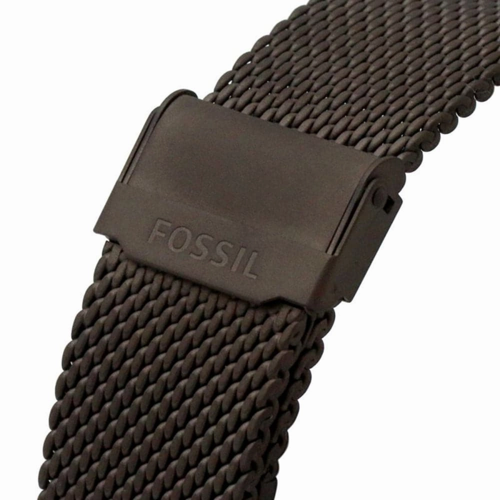 Fossil Machine Brown Milanese Strap Men Watch FS5936P