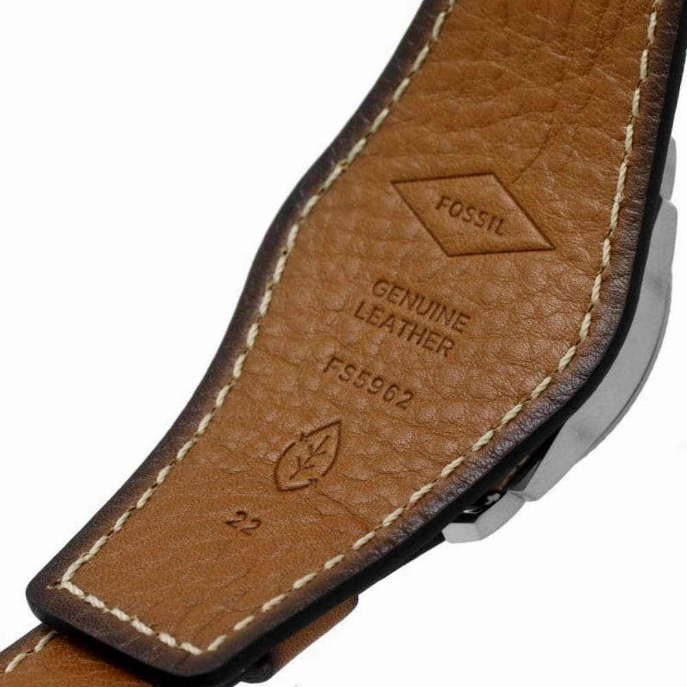 Fossil Machine Chronograph Brown Leather Strap Men Watch FS5962P