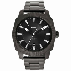 Fossil Men's Watch - Machine Quartz SS Case Black Dial Smoke Grey Bracelet | FS5970