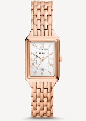 FOSSIL RAQUEL WHITE DIAL ROSE GOLD BRACELET ES5271