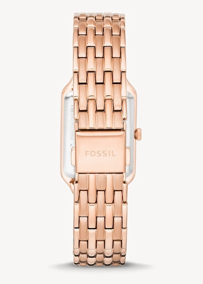 FOSSIL RAQUEL WHITE DIAL ROSE GOLD BRACELET ES5271