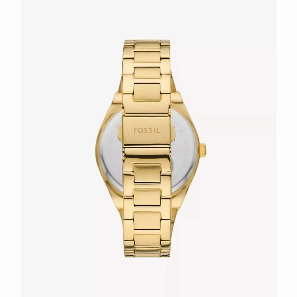 Fossil Scarlette Date Display Gold Tone Stainless Steel Women's Watch ES5299P