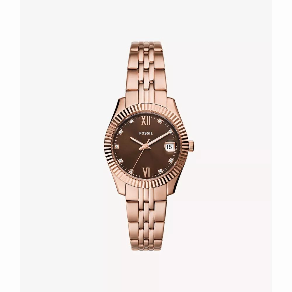 Fossil Scarlette Rose Gold Tone Stainless Steel Women's Watch ES5324P