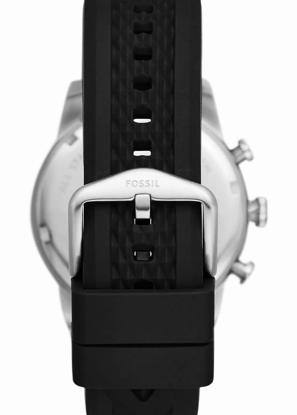 FOSSIL SPORT TOURE YELLOW DIAL CHRONOGRAPH BLACK SILICON FS6044