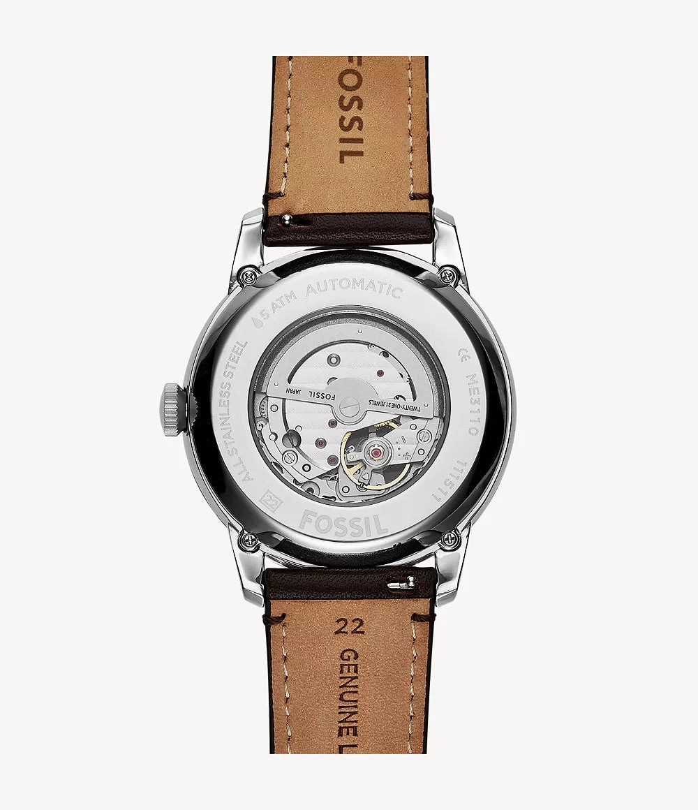 Fossil Townsman Automatic Brown Leather Strap Men Watch ME3110