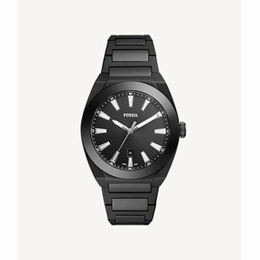 Fossil Tree Hands Black Dial And Stainless Steel Strap Men Watch CE5028