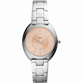 Fossil Women's Watch - Gabby Quartz Rose Gold Tone Dial Silver Bracelet | ES5146