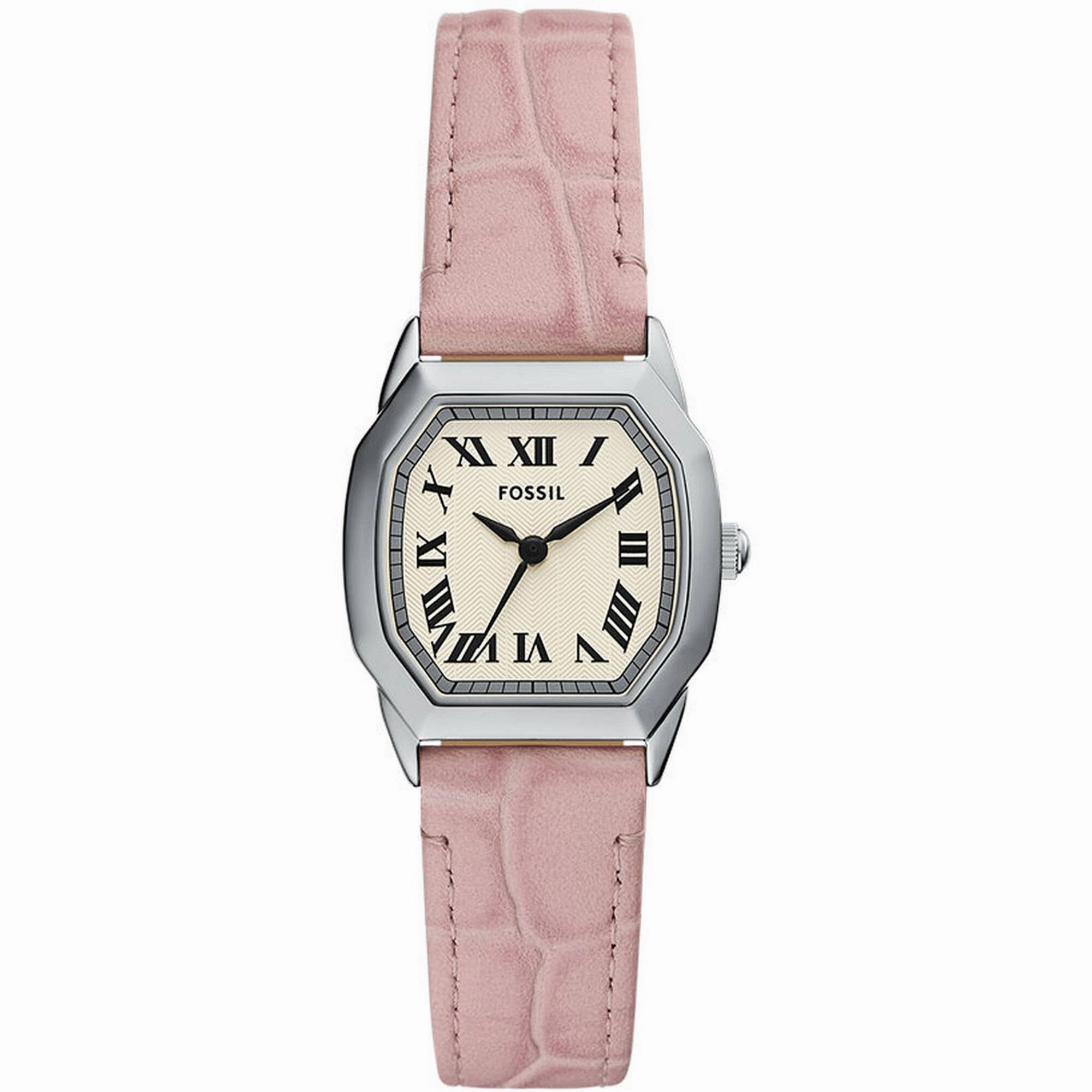 Fossil Women's Watch - Harlow Quartz SS Case Beige Dial Pink Leather Strap | ES5406