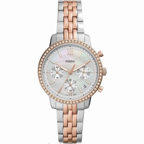 Fossil Women's Watch - Neutra Quartz White Mop Dial Two Tone Steel Bracelet | ES5279