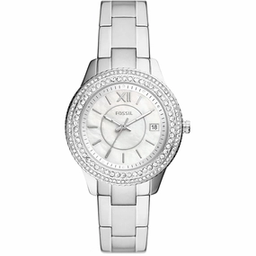 Fossil Women's Watch - Stella Quartz Silver Dial Stainless Steel Bracelet | ES5130