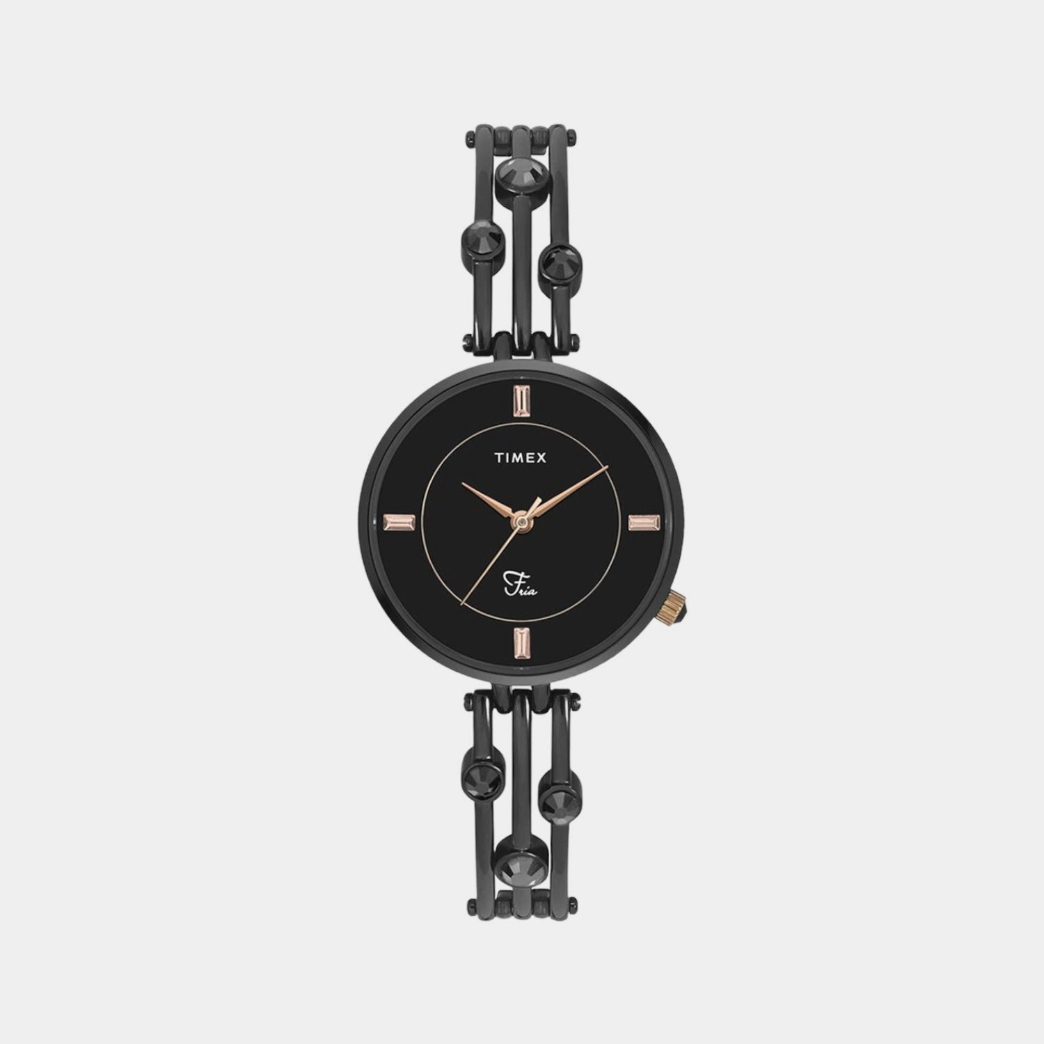 Fria Women Black Analog Stainless Steel Watch TWEL16003