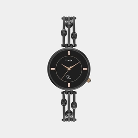 Fria Women Black Analog Stainless Steel Watch TWEL16003