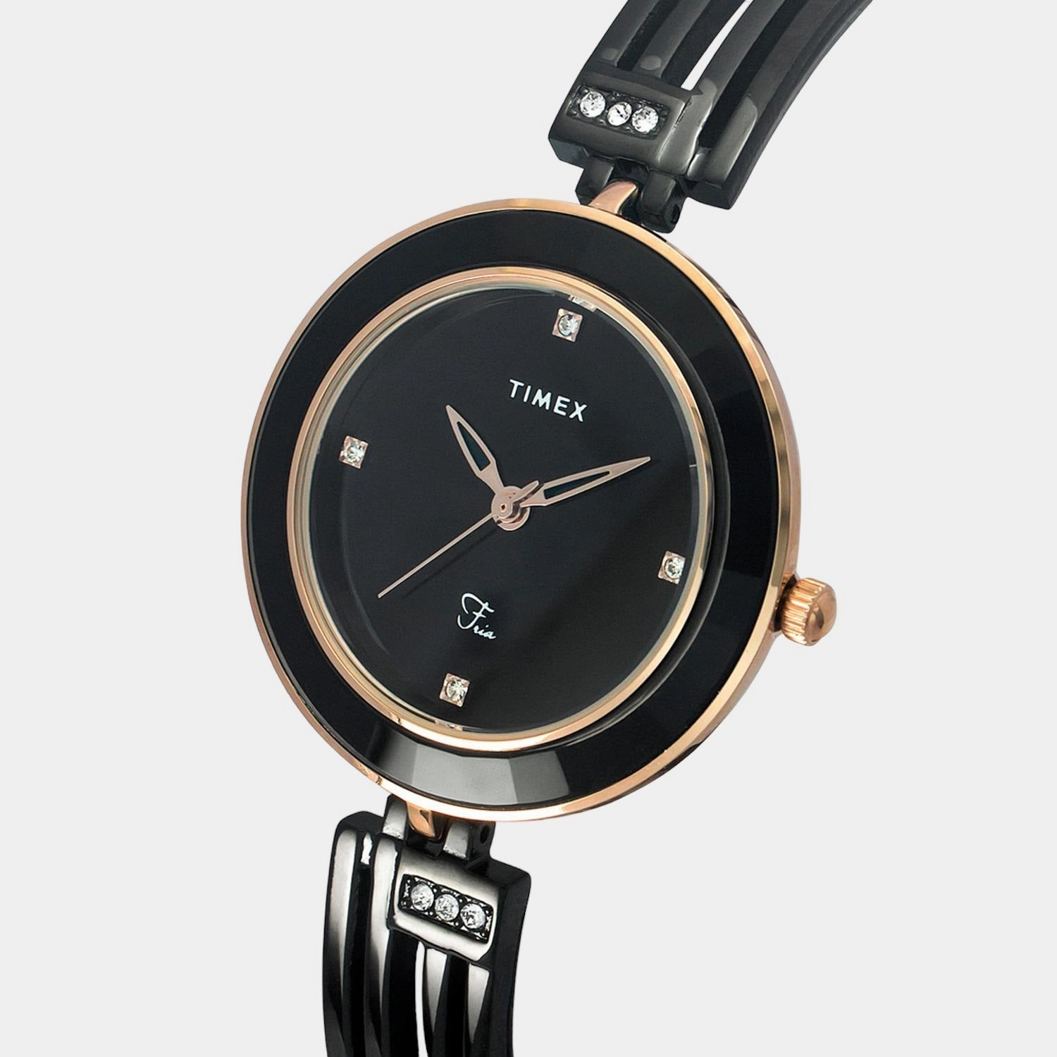 Fria Women Black Analog Stainless Steel Watch TWEL16201