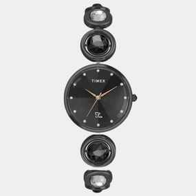 Fria Women Black Analog Stainless Steel Watch TWEL16401