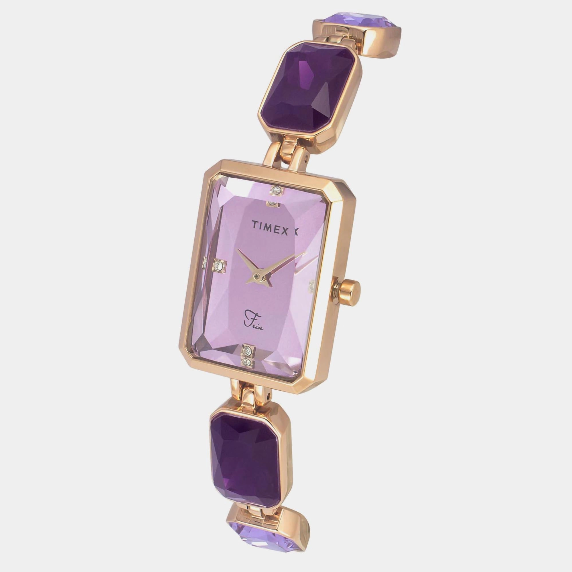 Fria Women's Lavender Analog Stainless Steel Watch TWEL16901