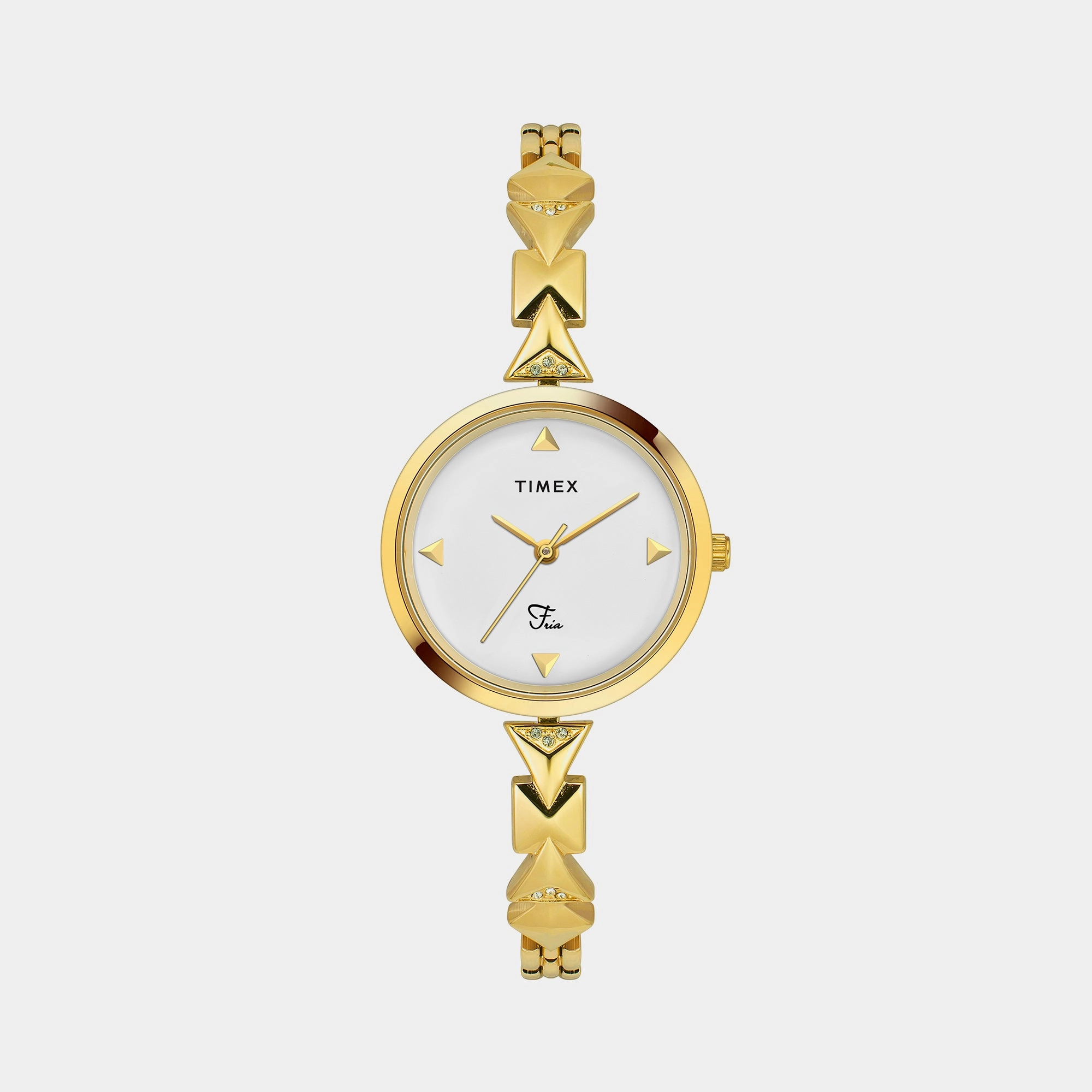 Fria Women's White Analog Brass Watch TWEL18301