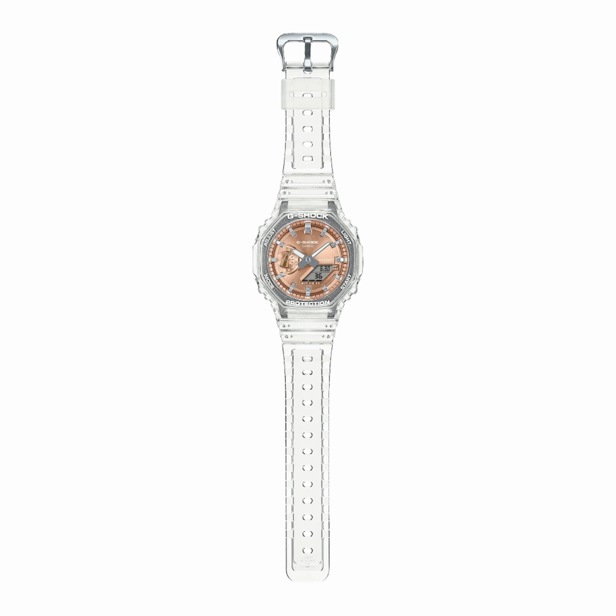 G-Shock Analog Digital 2100 Series Transparent Resin Band Watch GA2100BM-7A5