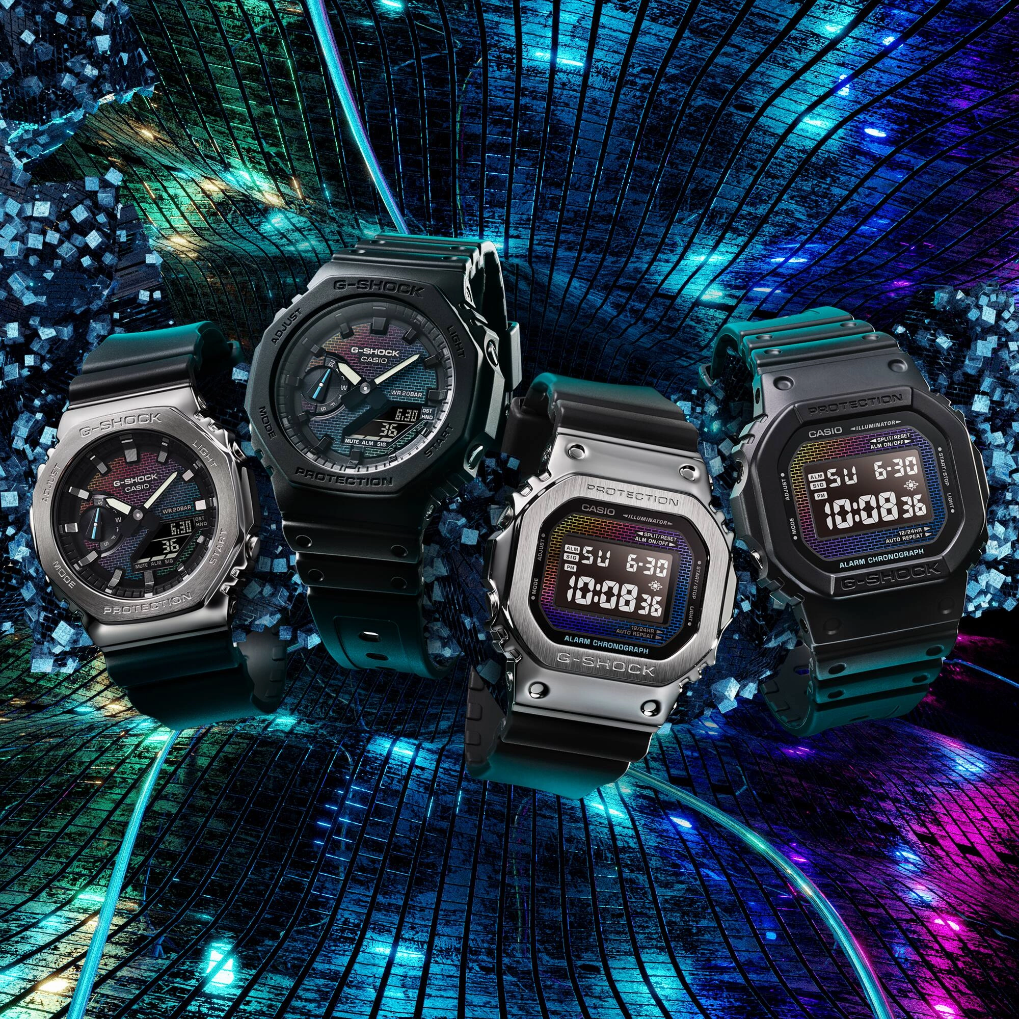 G-Shock Analog Digital Black Resin Band Watch GA2100RW-1A