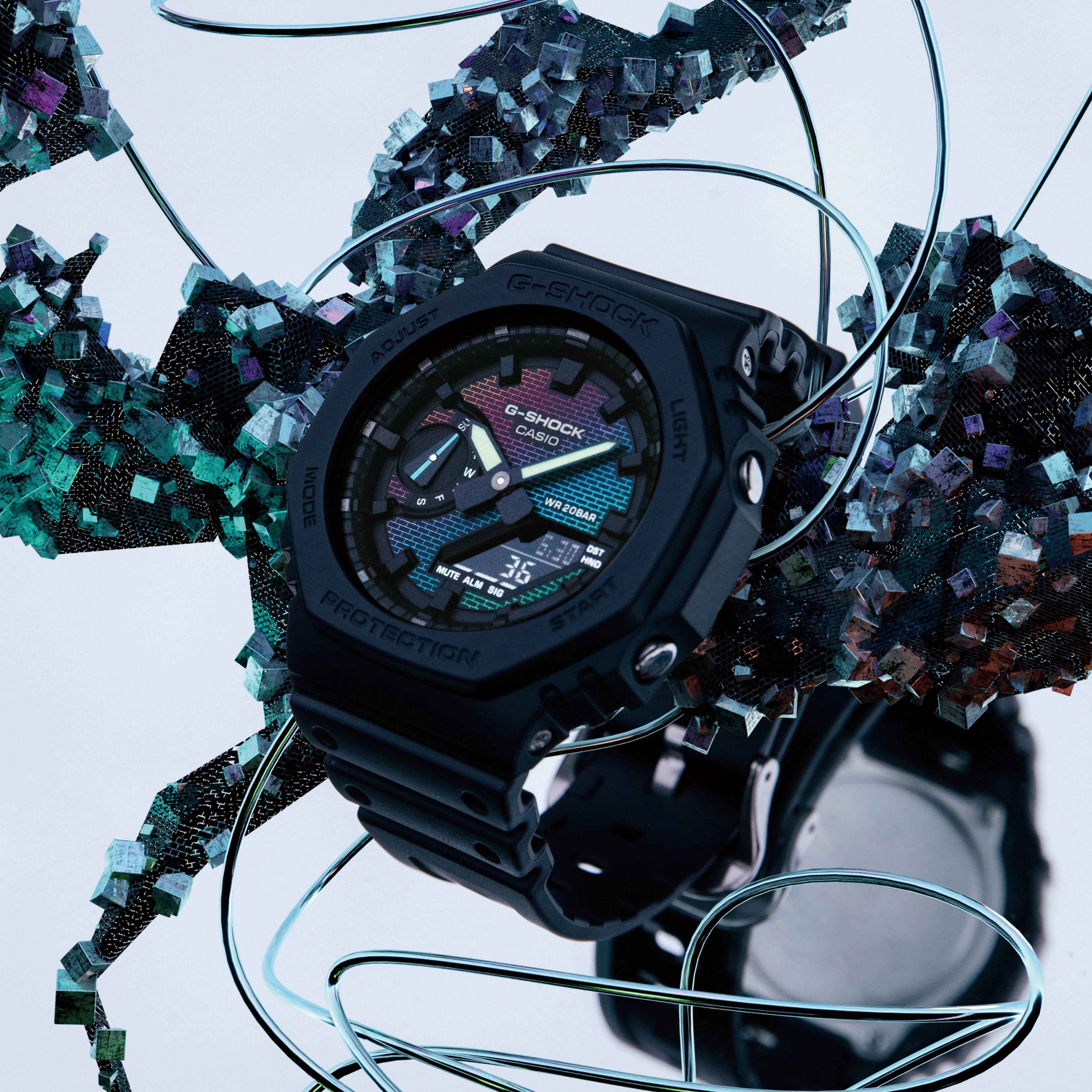 G-Shock Analog Digital Black Resin Band Watch GA2100RW-1A