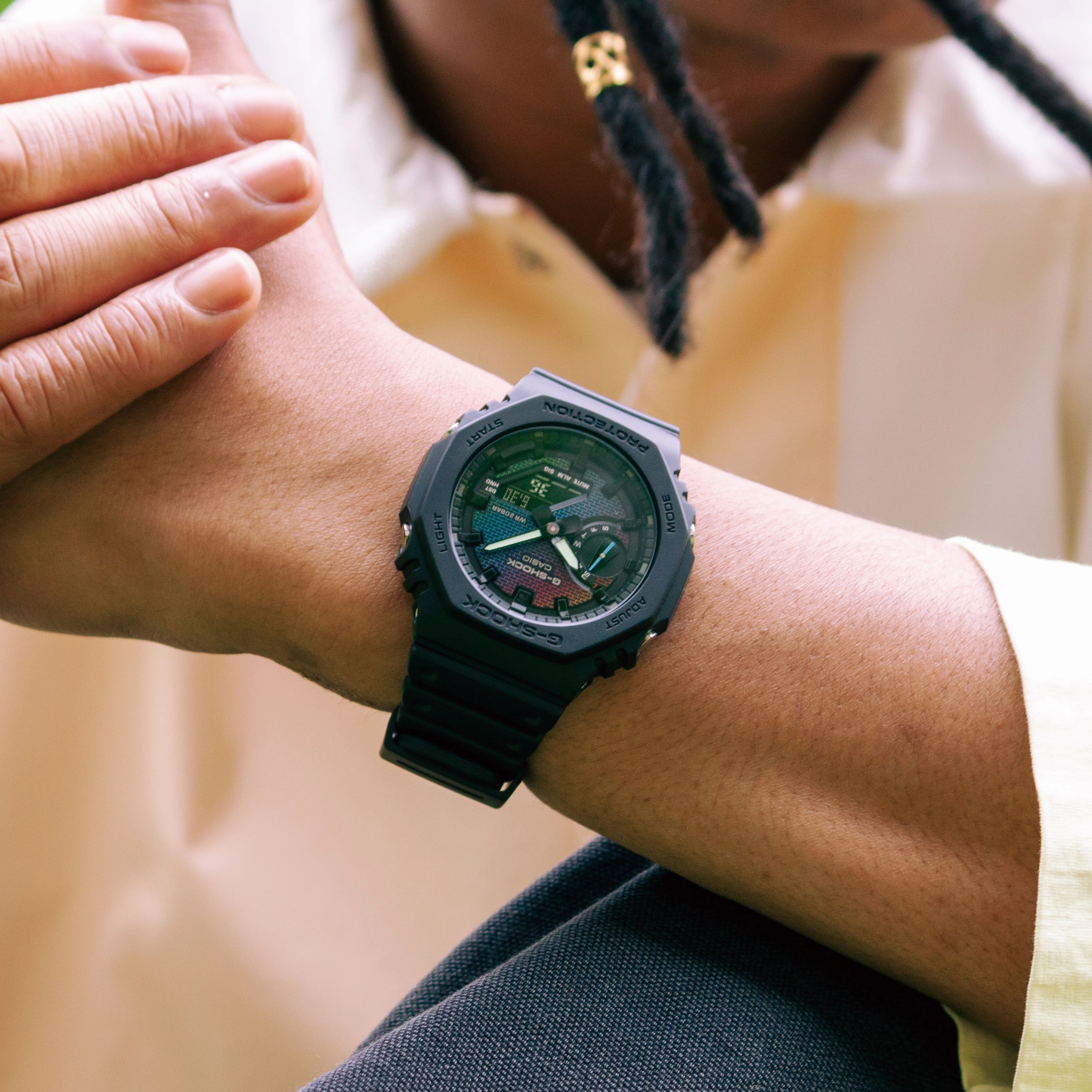 G-Shock Analog Digital Black Resin Band Watch GA2100RW-1A