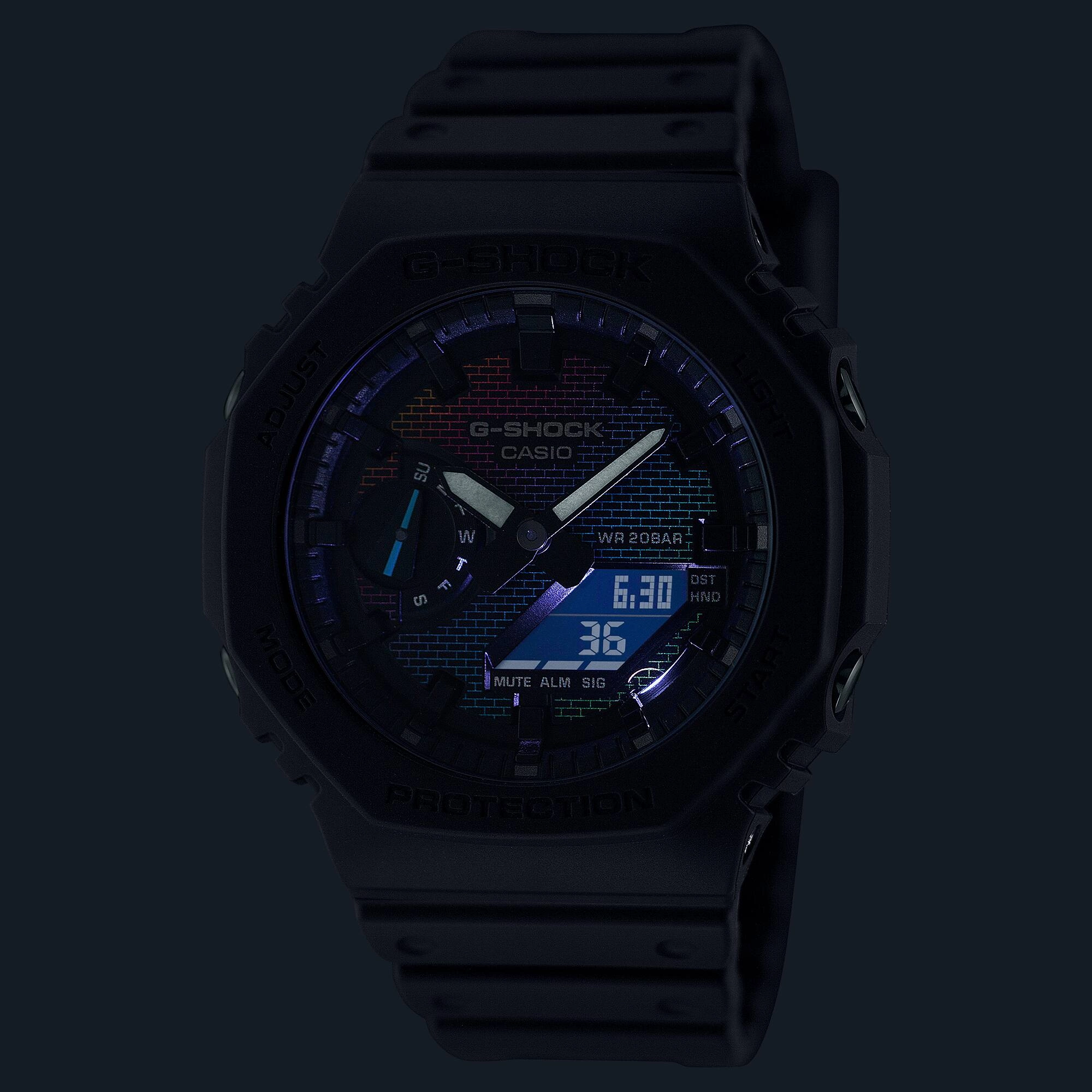 G-Shock Analog Digital Black Resin Band Watch GA2100RW-1A