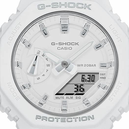 G-Shock Analog Digital DUO 2100 Mid Size White Resin Band Watch GMAS2100-7A