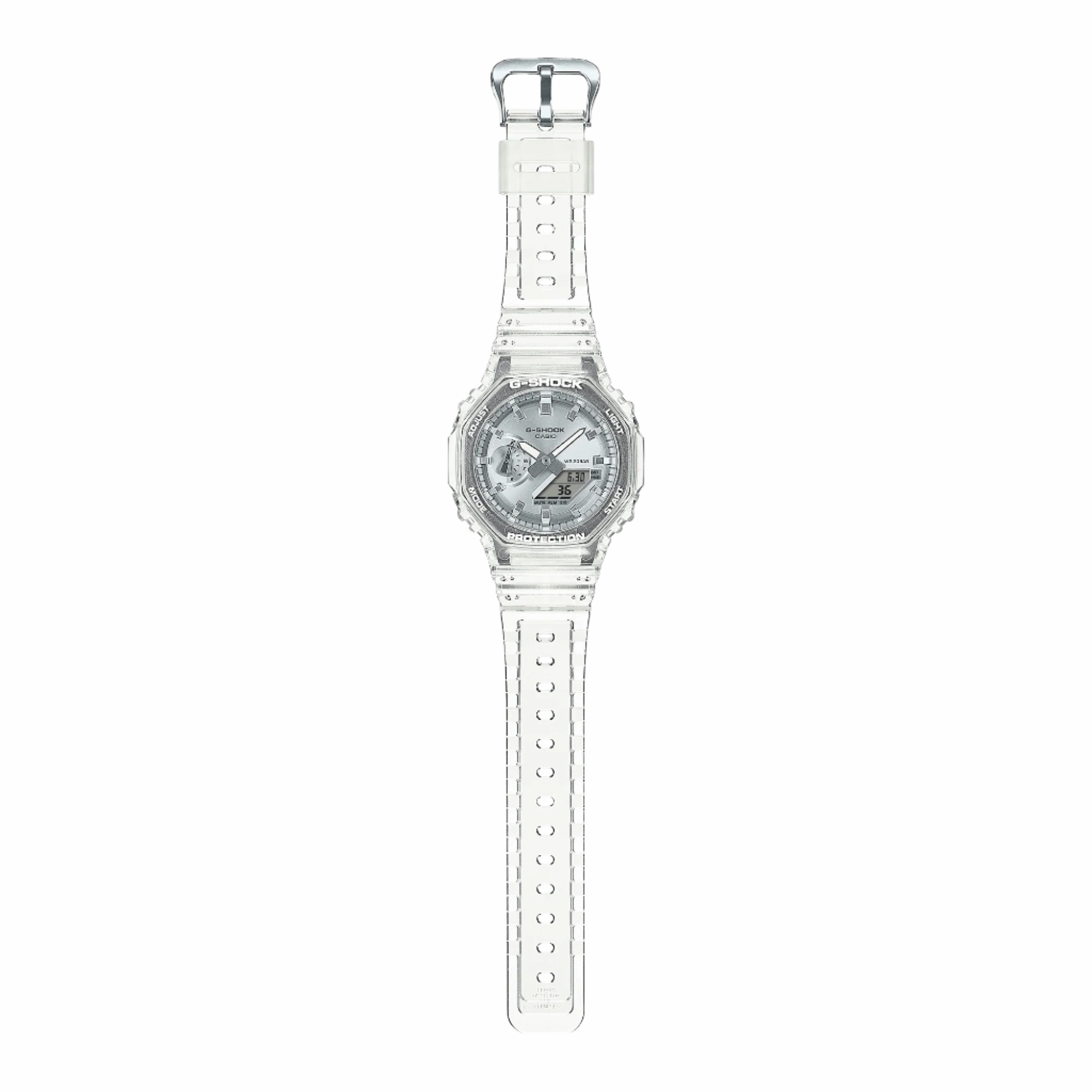 G-Shock Analog Digital Grey Dial Transparent Resin Band GA2100BM-7A8