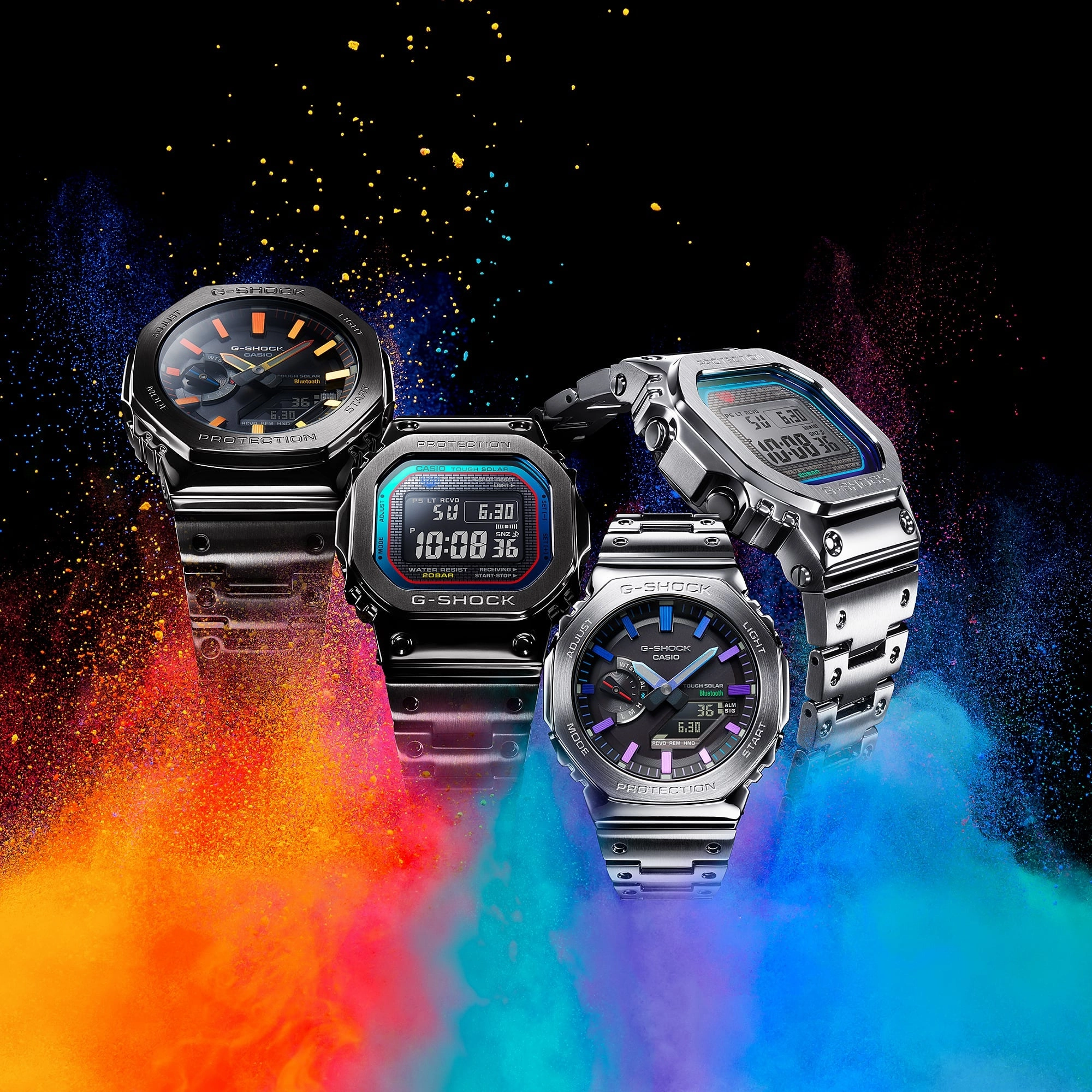 G-Shock Full Metal DUO Polychromatic Black Dial Watch GMB2100PC-1A