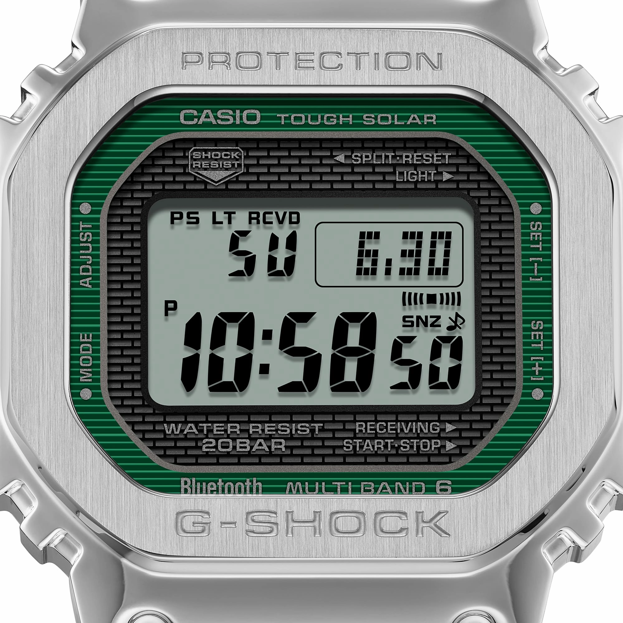 G-Shock Full Metal Grey Dial Silver Stainless Steel Watch GMWB5000D-3D