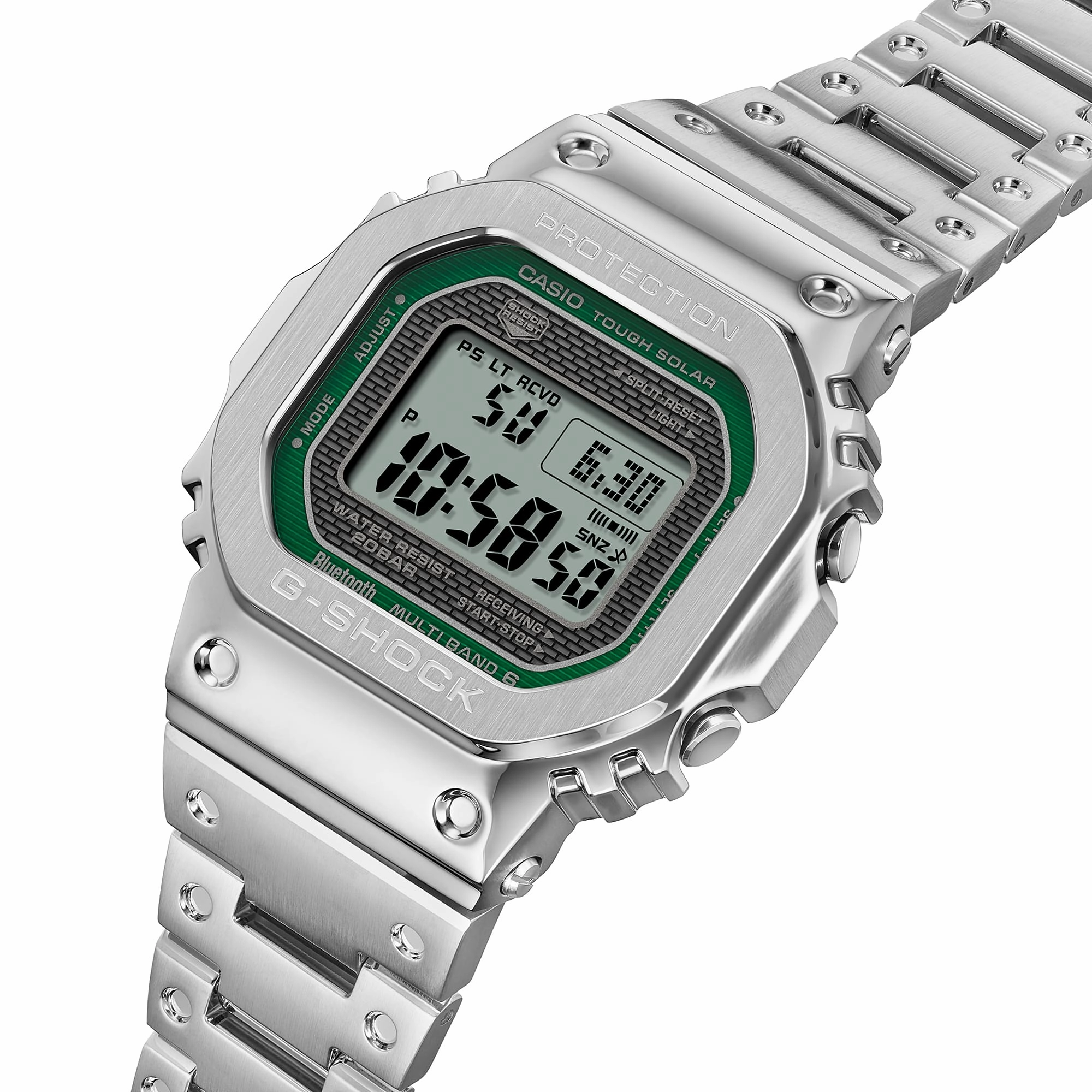 G-Shock Full Metal Grey Dial Silver Stainless Steel Watch GMWB5000D-3D