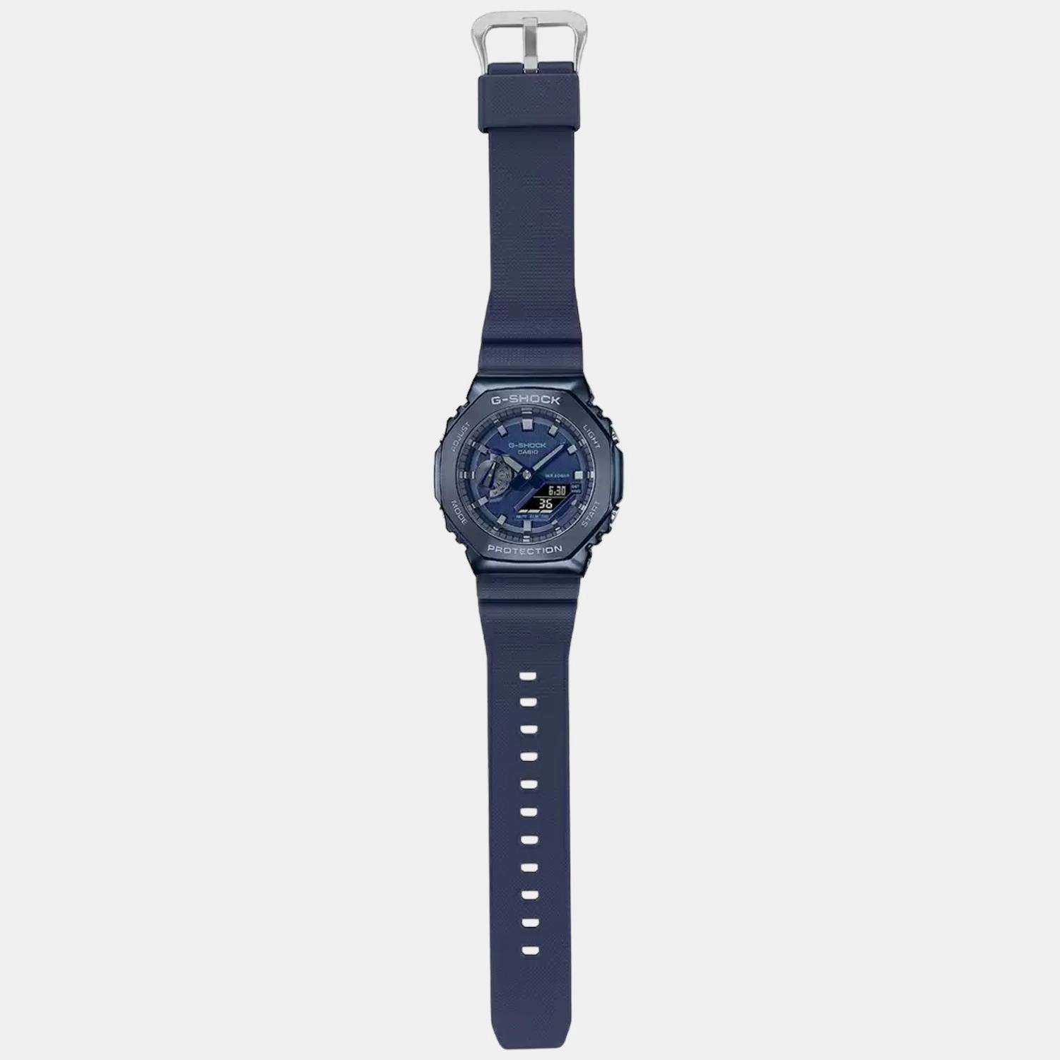G-Shock Men's Blue Metal Covered Dial Analog-Digital Resin Watch G1162 - GM-2100N-2ADR