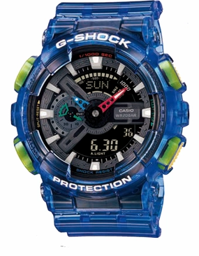 G-Shock Transparent Blue Resin Band Watch GA110JT-2A